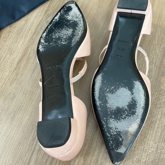 Prada Shoes Pointed Toe Flats in Orchid with Branded Strap size 37.5 - Picture 11 of 11